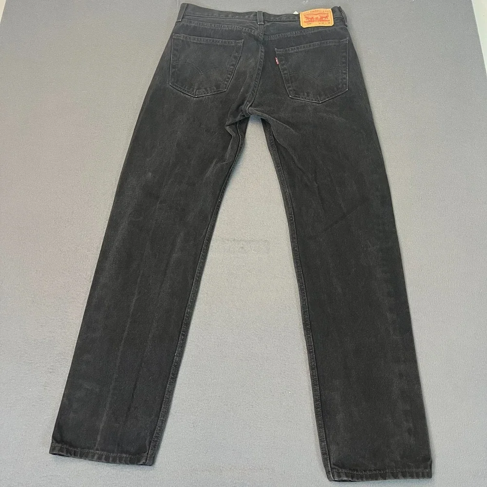 Levi's 505 Unisex Jeans Grey‎ Black Denim W33 L34 (32) 100% Cotton Y2K VTG